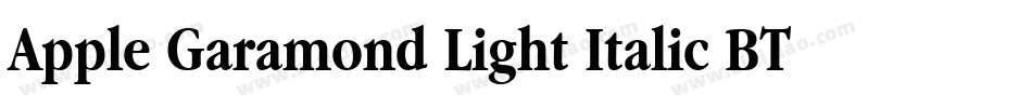 Apple Garamond Light Italic BT字体转换